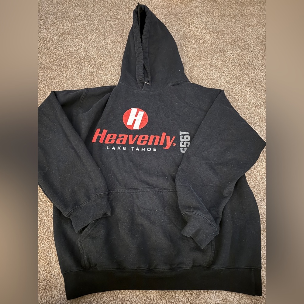 Heavenly Lake Tahoe Black hoodie- medium